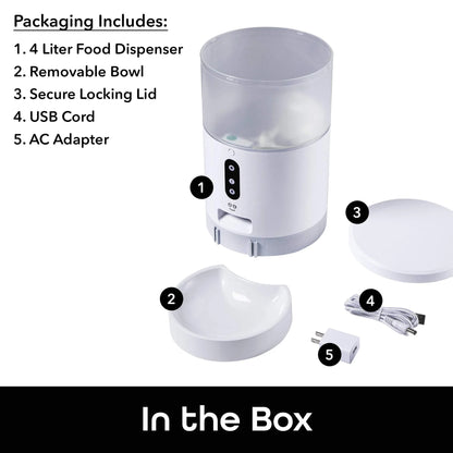 Petconnect Automatic Dog or Cat Pet Feeder, 4L